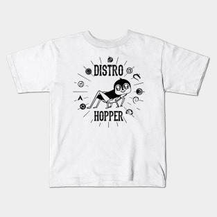 Distro Hopper Linux User Geek Kids T-Shirt